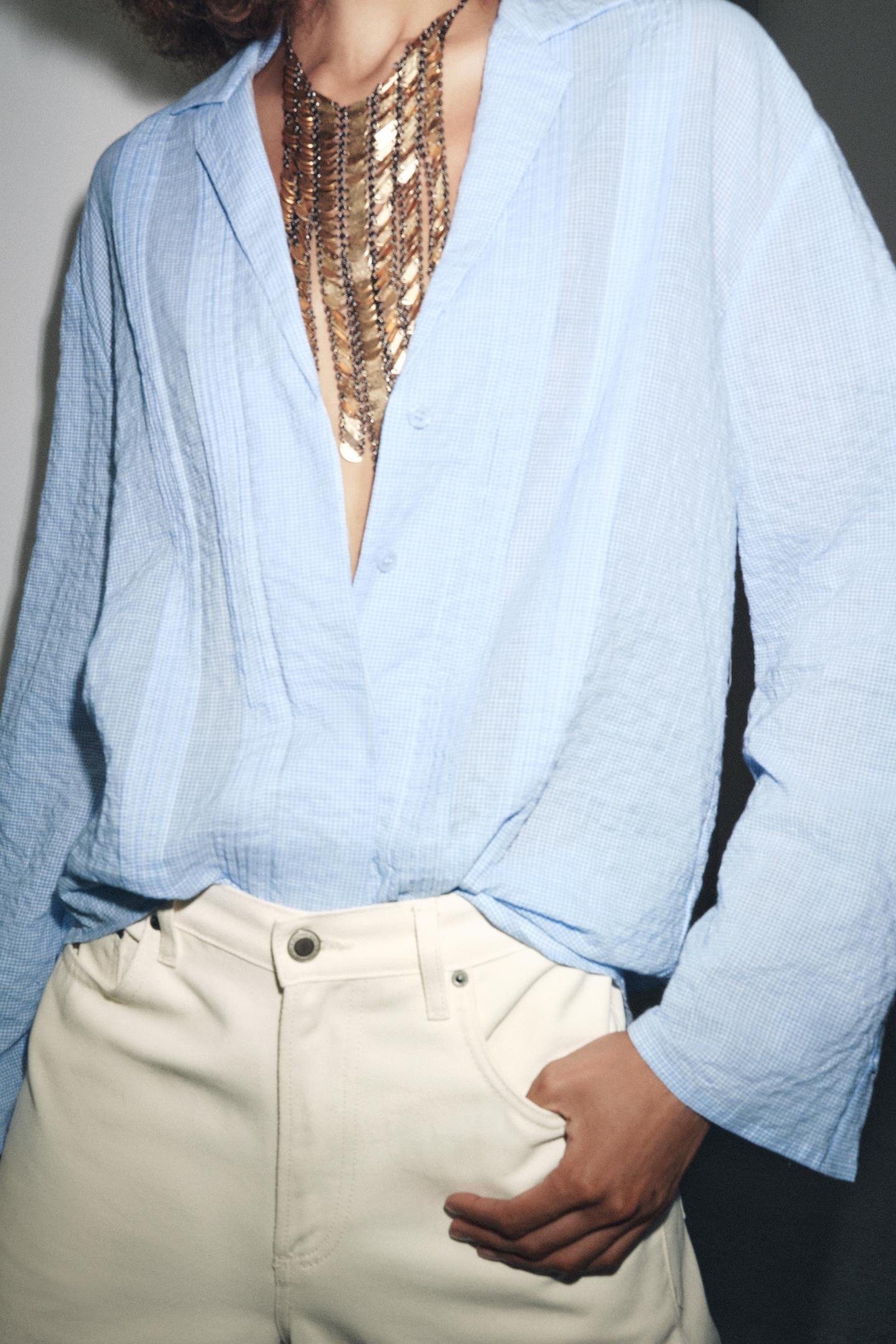 ZW COLLECTION TEXTURED OVERSIZE SHIRT