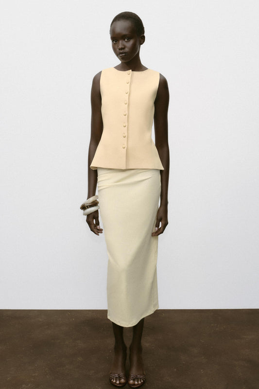 BUTTONED KNIT WAISTCOAT