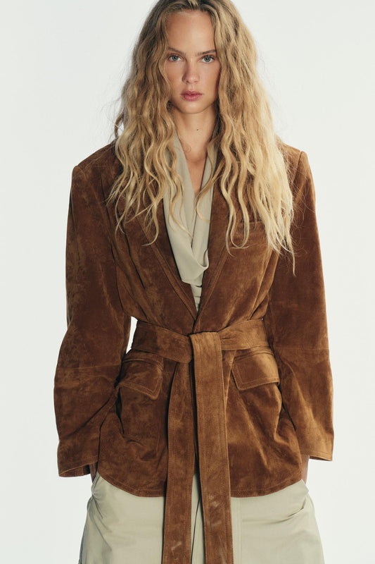 SUEDE LEATHER BLAZER