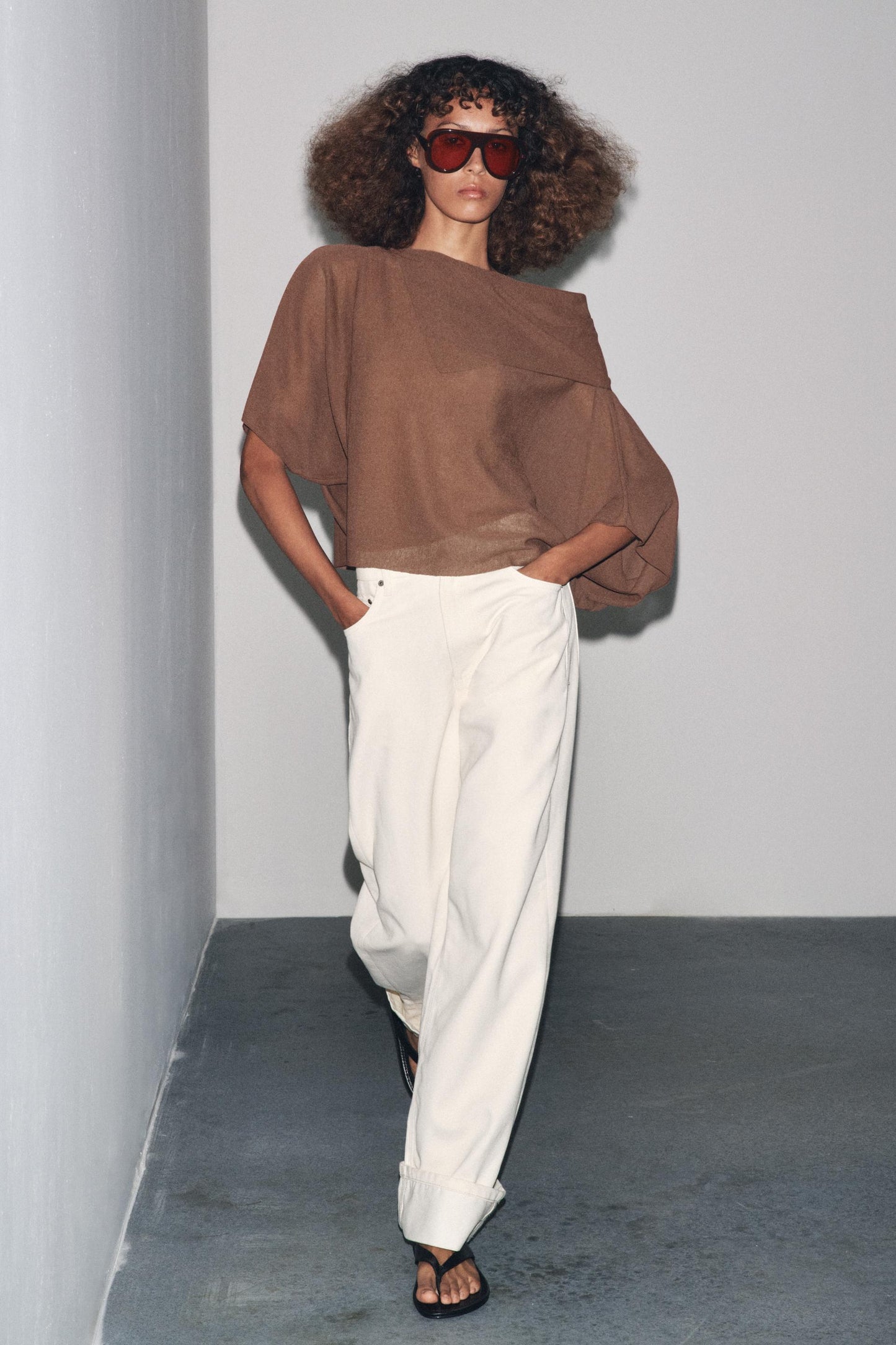 PLAIN KNIT LAYERED TOP