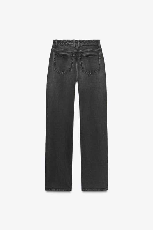 TRF HIGH-WAIST STRAIGHT LEG JEANS
