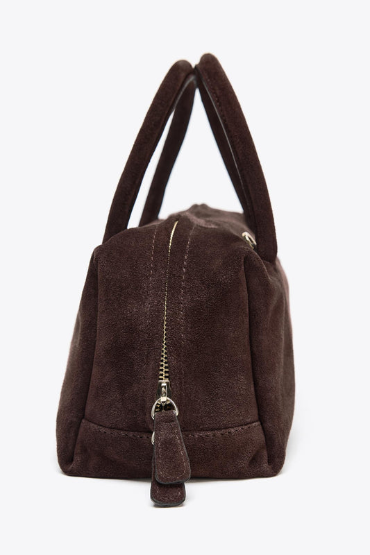 SPLIT SUEDE BOWLING BAG