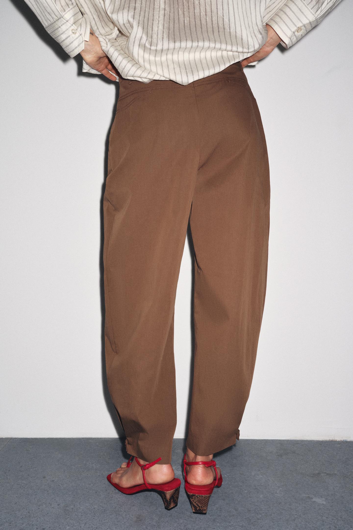 ZW COLLECTION DARTED TROUSERS WITH BELT LOOPS