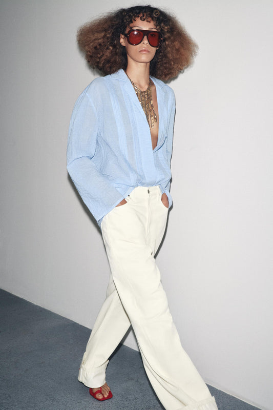 ZW COLLECTION TEXTURED OVERSIZE SHIRT